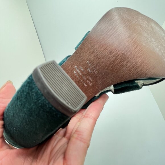 Steve Madden Green Suede Heeled Strappy Sandals Size 6M - Picture 8 of 10